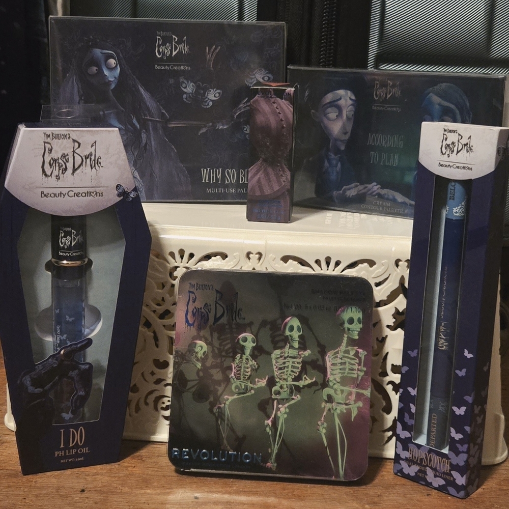Revolution x Corpse Bride and Beauty Creations Cosmetics Bundle, New and Unused